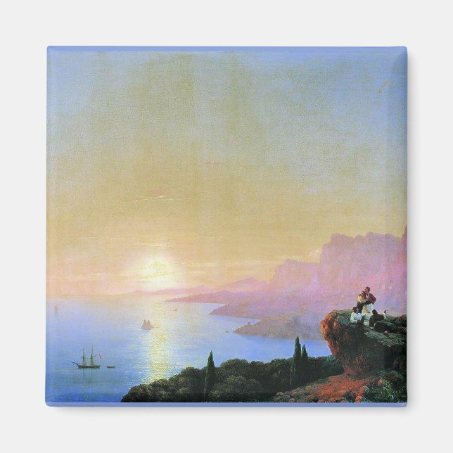 Sea Bay av Ivan Aivazovsky Magnet (Framsidan)