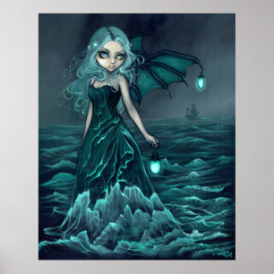 Sea Beacon gothea sea Fairy Art Skriv ut Poster