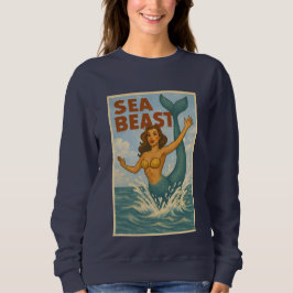 Sea Beast Retro Mermaid | Funny Coastal Beach Life T Shirt