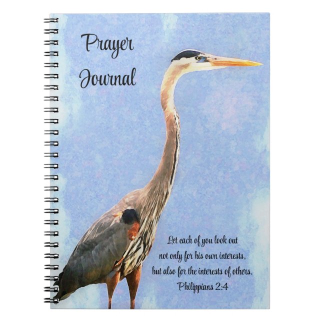 Sea Bird Art Bible Verse Faith Prayer Journal Anteckningsbok (Framsidan)