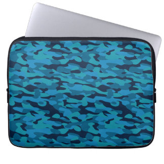 sea blue, midnight blue, teal blue, and blue camo laptop fodral