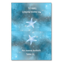 Sea Blue Summer Bord Tält Place-kort