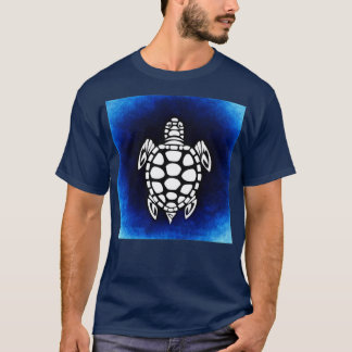 Sea Blue Turtle Abstrakt T Shirt