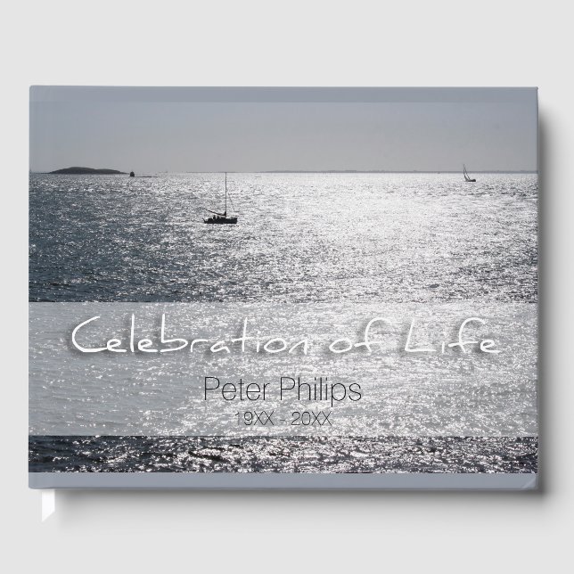 Sea Boat Firande of Life Funeral W Guest Bok (Framsida)