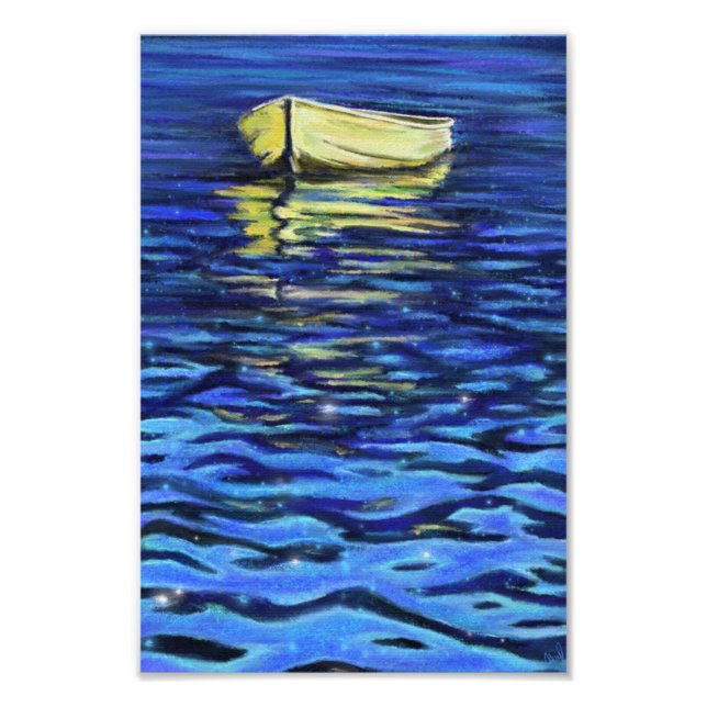 Sea Boat Photo Print Fototryck (Framsidan)