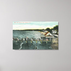 Sea Breeze Pier och Sjö Scene Canvastryck