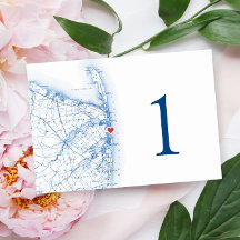 Sea Bright New jersey Bröllop Elegant Karta