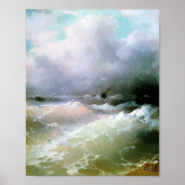 Sea by Ivan Aivazovsky Poster (Framsidan)