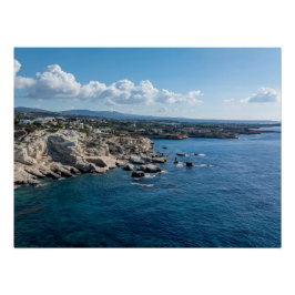 Sea Caves kusten Paphos, Cypern Perfect Poster