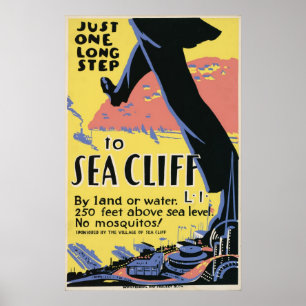 Sea Cliff New York Annons Poster