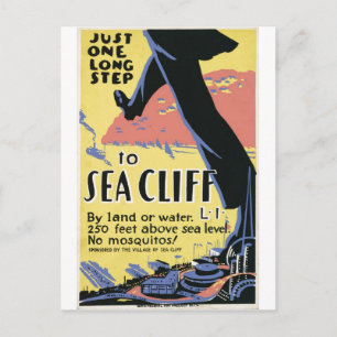 Sea Cliff New York Annons Poster Vykort