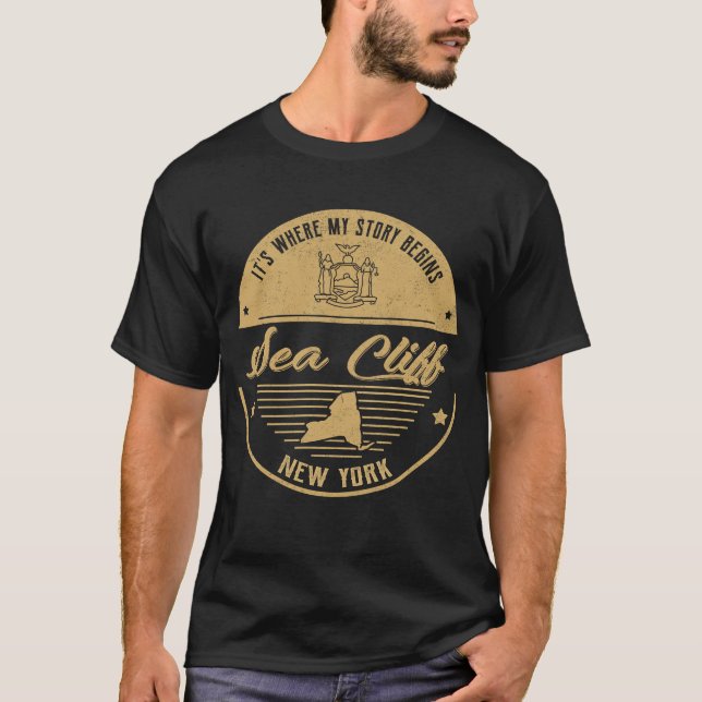 Sea Cliff New York Det är där min berättelse börja T Shirt (Framsida)