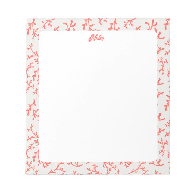 Sea Coral Notepad Anteckningsblock (Framsida)