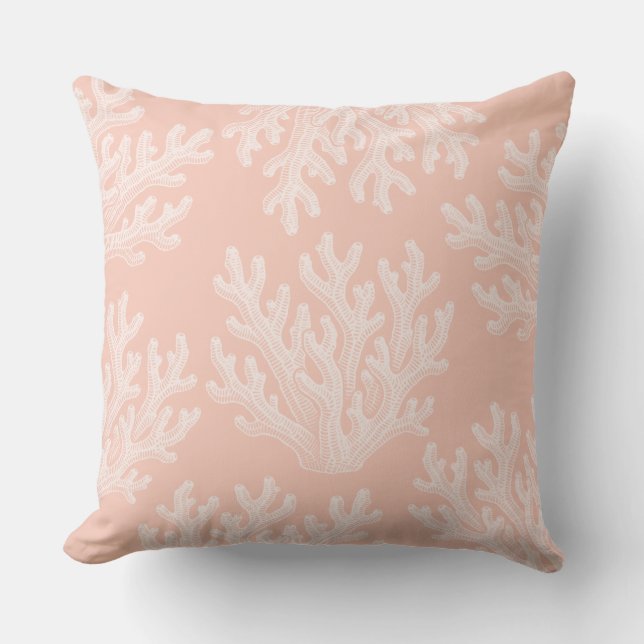 Sea Coral Silhouette | Jazz Age Coral Kudde (Framsida)