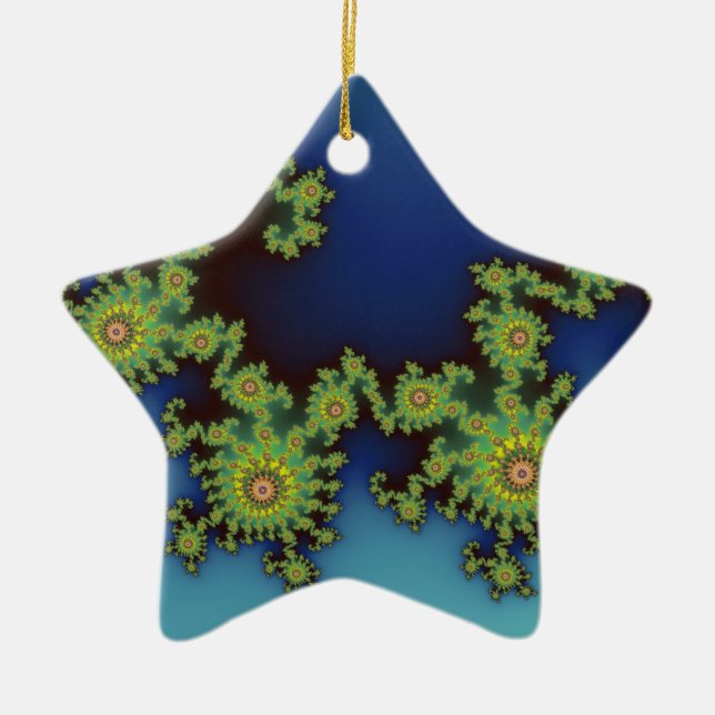 Sea Creatjul fractal Julgransprydnad Keramik (Framsidan)