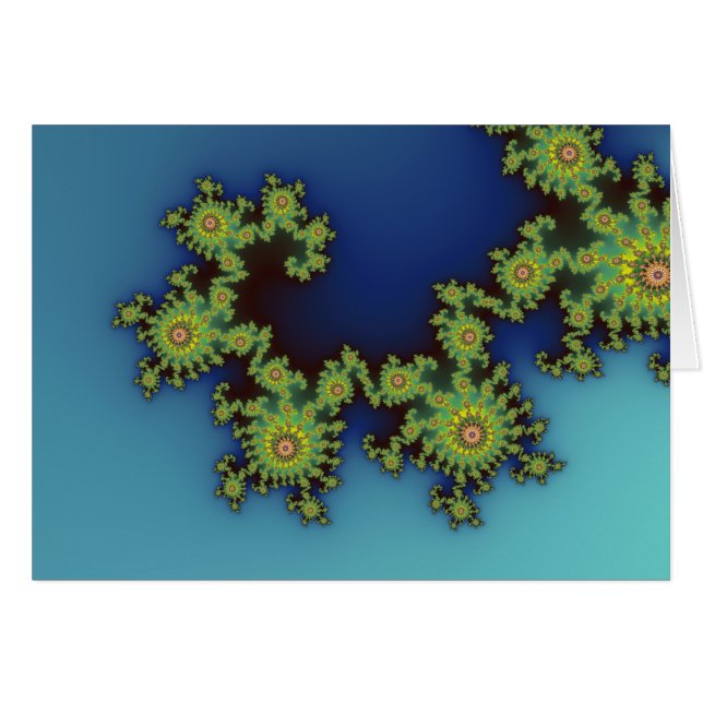 Sea Creator - Fractal Card Hälsningskort (Framsidan Horizontal)