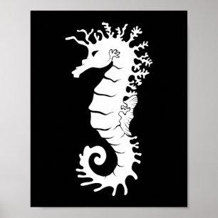 Sea CreatSilhouette - Sjöhästar Poster
