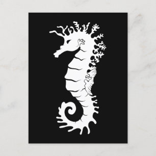 Sea CreatSilhouette - Sjöhästar Vykort
