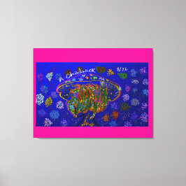 Sea Creature Florist with Mushroom Jellyfish Hat Canvastryck