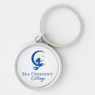 Sea Crescent cottage keychain, bag charm Rund Silverfärgad Nyckelring