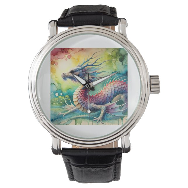 Sea Dragon 300724AREF124 - Watercolor Armbandsur (Framsida)