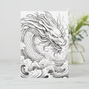 Sea Dragon Färg Din egen Hälsning