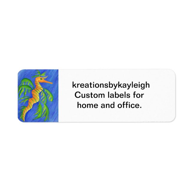 Sea Dragon Returadress Etikett (Framsidan)