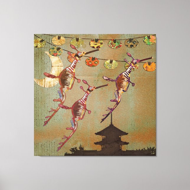 Sea Dragons Moonlight Journey Canvas (Framsida)