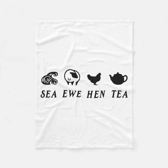 Sea Ewe Hen Tea  Fleecefilt (Framsidan)