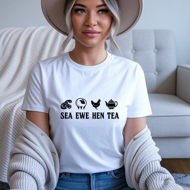 Sea Ewe Hen Tea Funny Joke Saying Quote Men Women T Shirt (Skapare uppladdad)