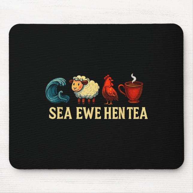 Sea Ewe Hen Tea Funny Shirt Sea Ewe Hen Tea  Musmatta (Framsidan)