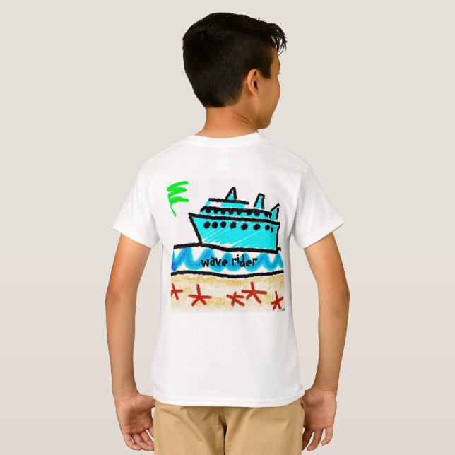Sea Explorer - Embark on Ocean Äventyr - Boy's T Shirt (Hel baksida)