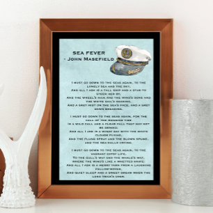 Sea Fever Masefield Dikt Poster