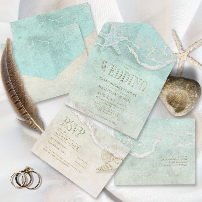 Sea Foam Beach Wedding ID837 (Skapare uppladdad)