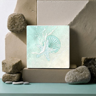 Sea Foam Beach Wedding Starfish ID837 Kakelplatta