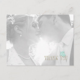 Sea Foam Beach Wedding Thank You ID837 Meddelande Vykort