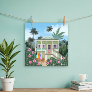 Sea Foam Grönt Beach House Poster