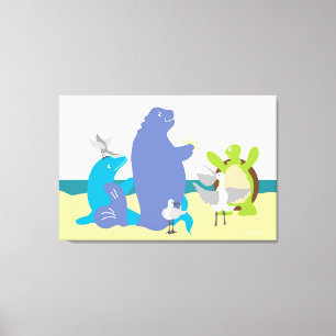 Sea Friends 24 x 36 Kanvastryck