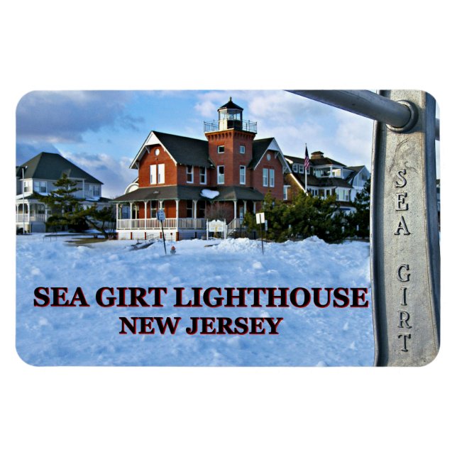 Sea Girt Lighthouse, New jersey Flexi Magnet (Horisontell)