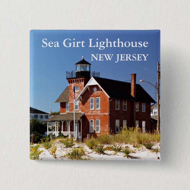 Sea Girt Lighthouse, New jersey Pin Knapp (Framsida)