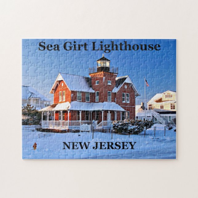 Sea Girt Lighthouse, New jersey Puzzle Pussel (Horisontell)