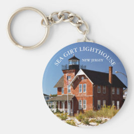 Sea Girt Lighthouse, New jersey Round Keychain Nyckelring