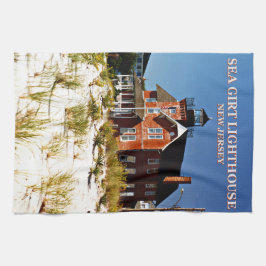Sea Girt Lighthouse, New jersey Tea Towel Kökshandduk