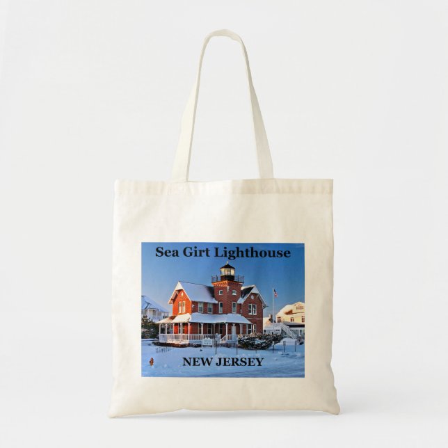 Sea Girt Lighthouse, New jersey Tote Bag Tygkasse (Framsidan)