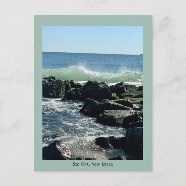 Sea Girt Ocean Sten vykort (Framsida)