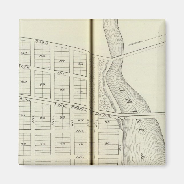 Sea Girt och Vår Sjö Beach, Monmouth County Magnet (Framsidan)