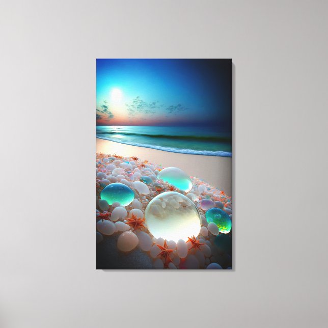 Sea Glass Beach Canvas Print (Framsida)