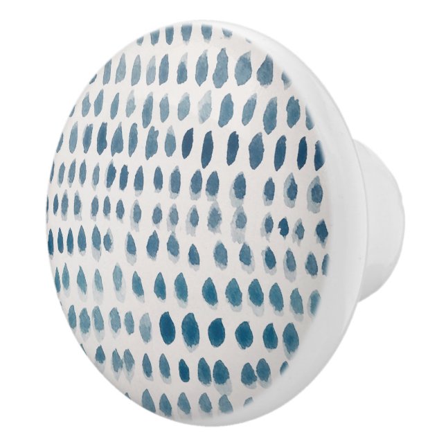 Sea Glass Coastal Pattern Pebble Knopp (Höger)