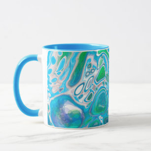 Sea Glass Digital Abstrakt Art Mugg