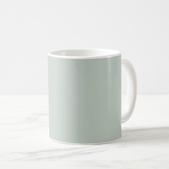 Sea Glass Grönt Solid Färg Kaffemugg (Framsida höger)